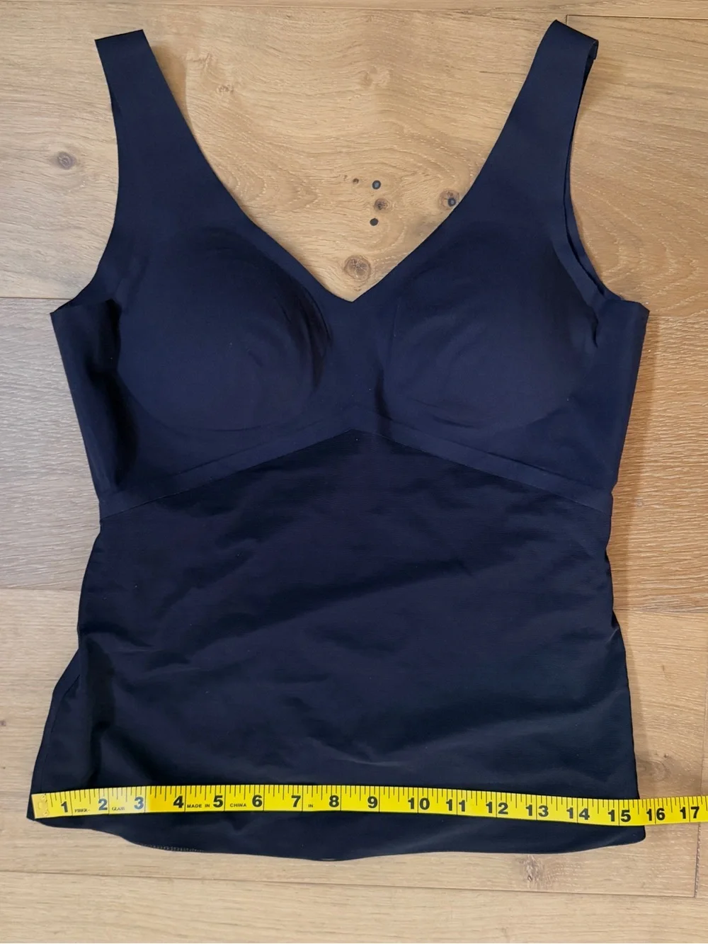 NWOT Honeylove LiftWear Smoothing Tank Built-In Bra Shapewear Black Snatched M